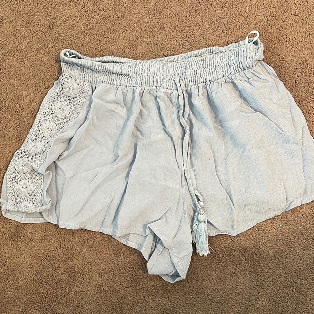 Knit blue shorts